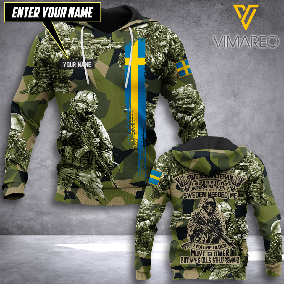 Customized Swedish Soldier 3D Printed Combat Shirt EZT1405