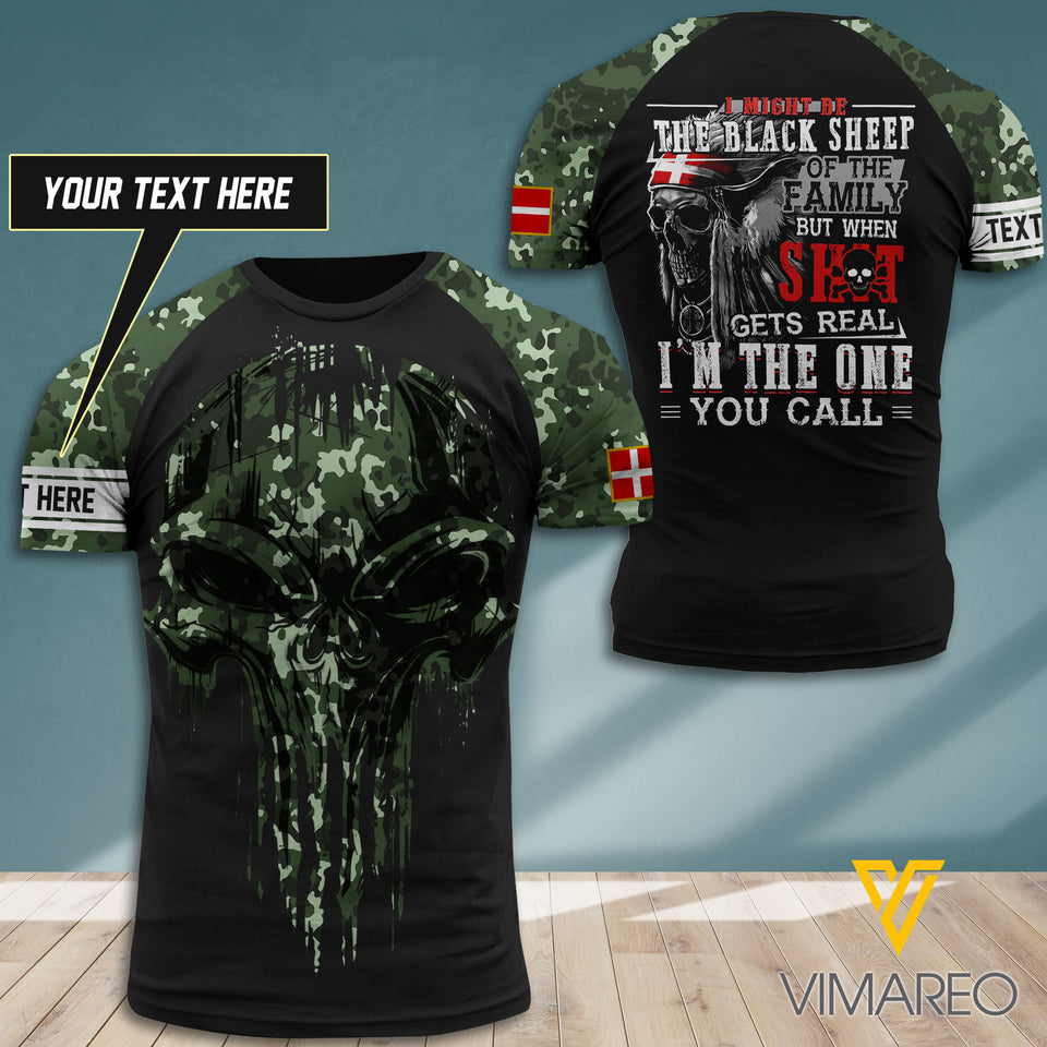 Customized Denmark Soldier 3D Printed Combat Shirt EZT150621