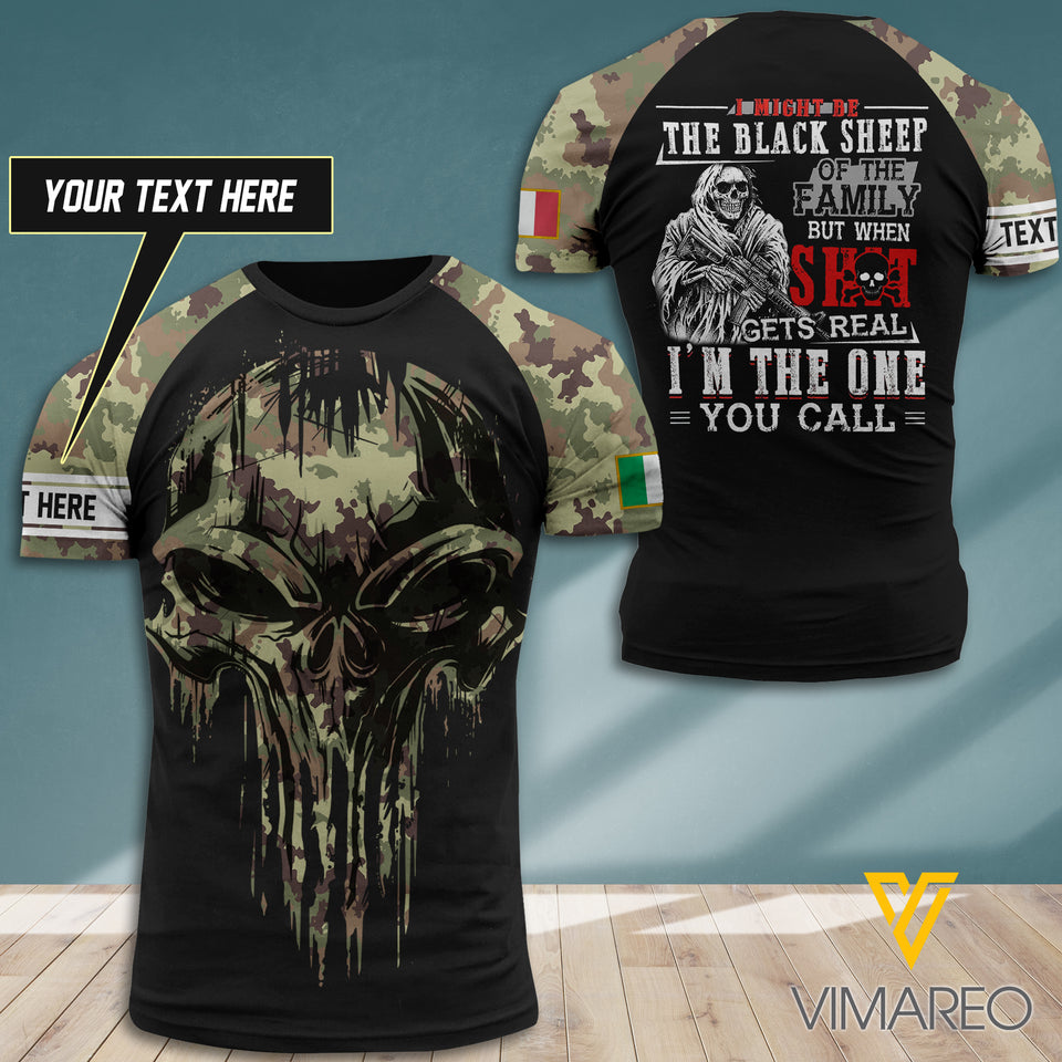 Customized Italian Soldier 3D Printed Combat Shirt EZT1906