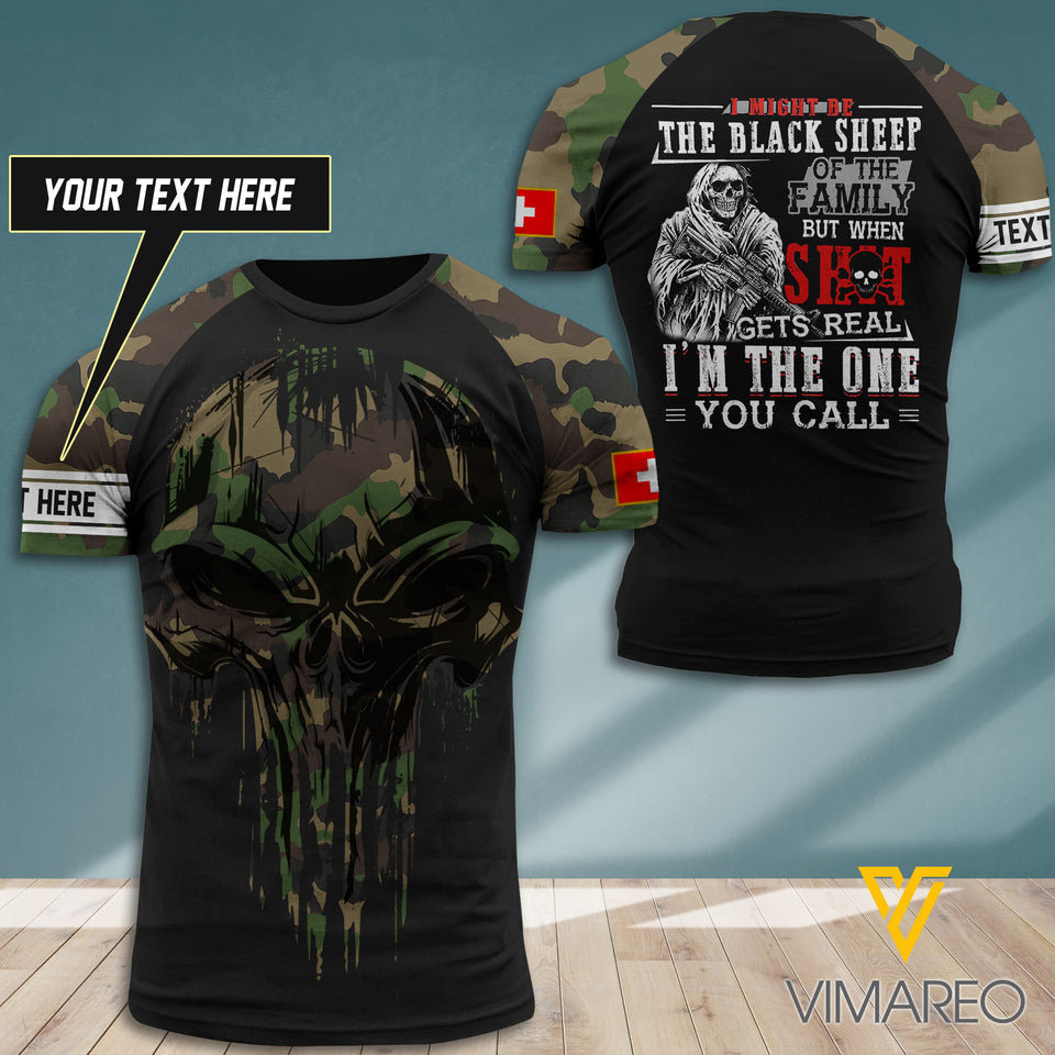 Customized Swiss Soldier 3D Printed Combat Shirt EZT1906
