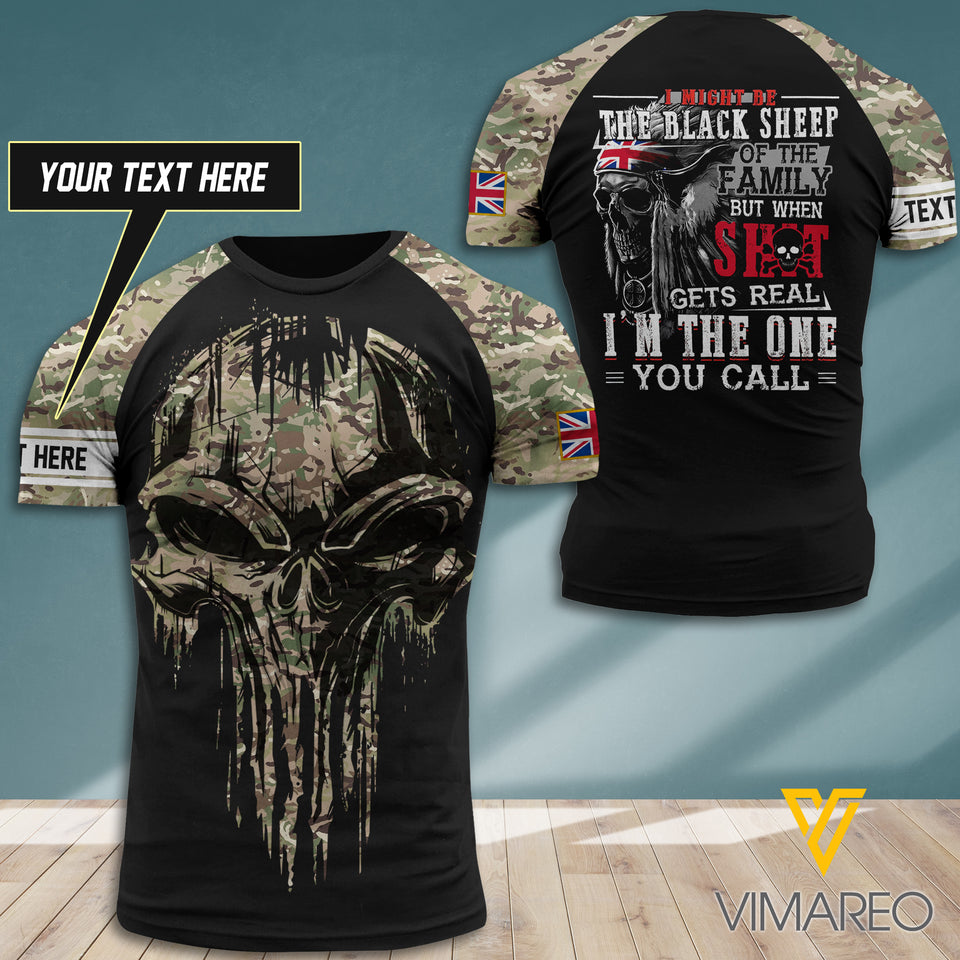 Customized British Soldier 3D Printed Combat Shirt EZT150621