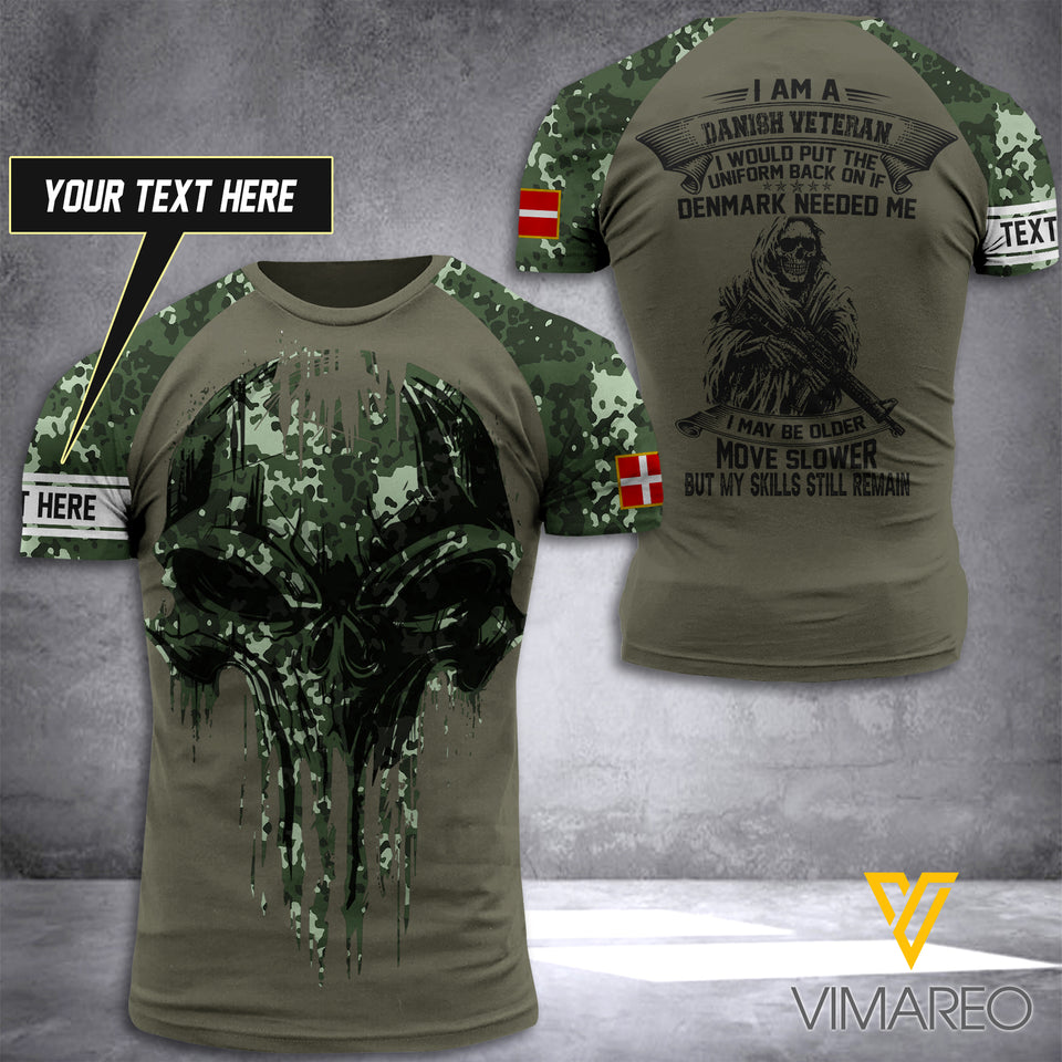 Customized Denmark Soldier 3D Printed Combat Shirt EZT280421