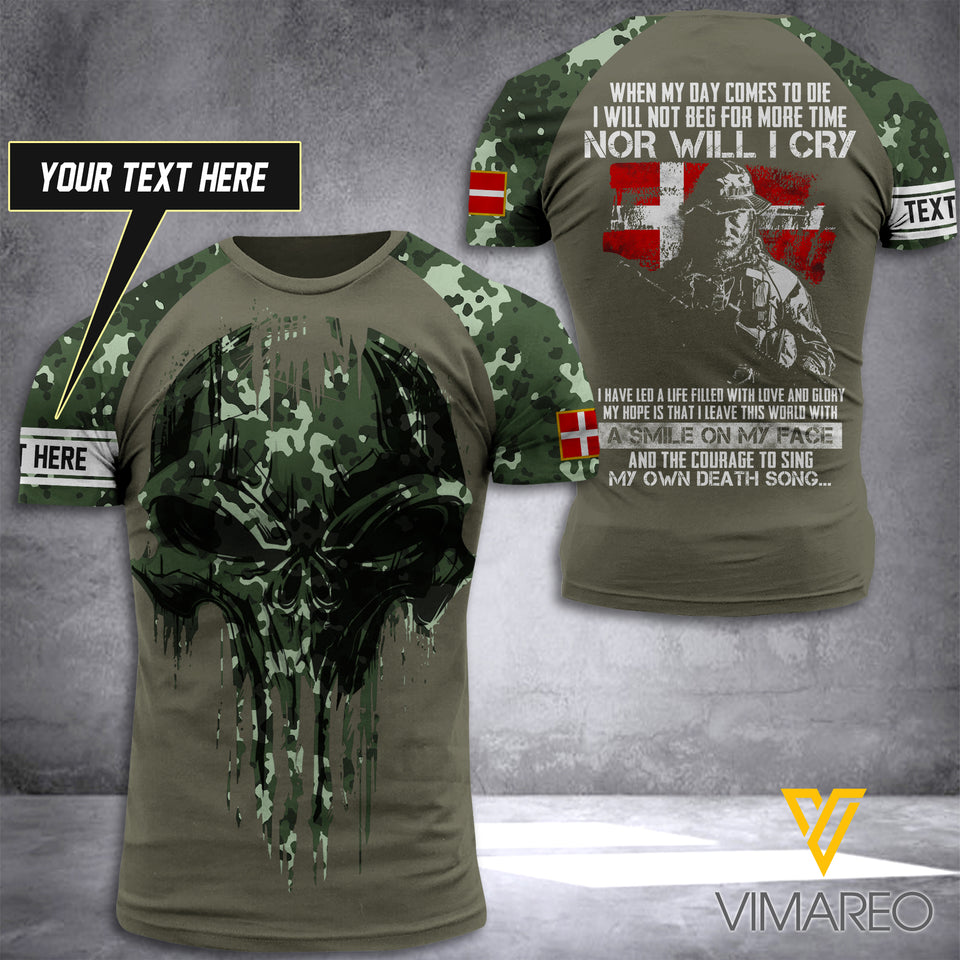 Customized Denmark Soldier 3D Printed Combat Shirt EZT030621
