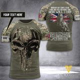 Customized British Soldier 3D Printed Combat Shirt EZT030621