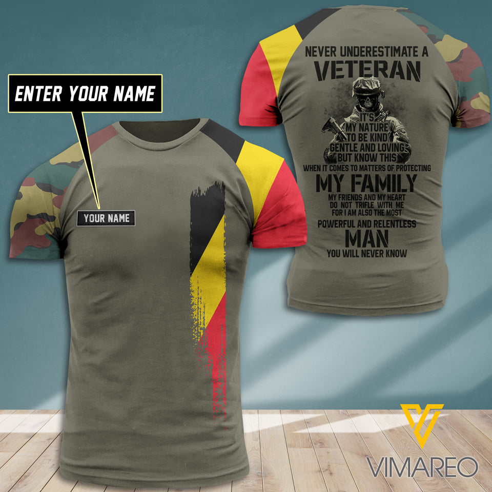 Customized Belgian Soldier 3D Printed Combat Shirt EZT1407