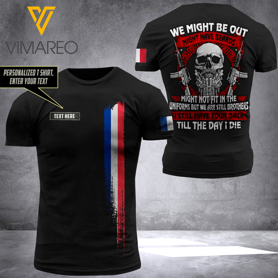 Customized French Soldier 3D Printed Combat Shirt EZQ290621