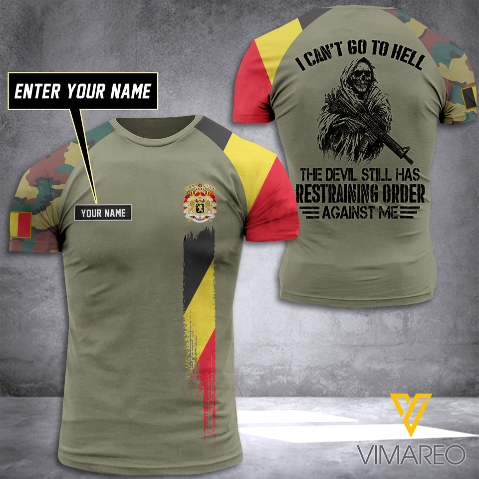Customized Belgium 3D Printed Combat Shirt EZLN200521