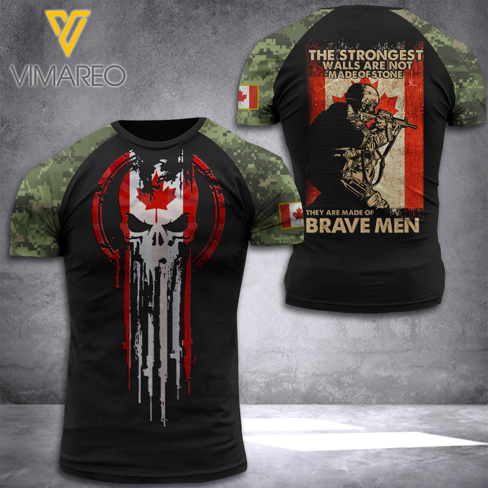 Canadian Soldier T-shirt Camo 3d Print QH25