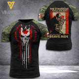 Canadian Soldier T-shirt Camo 3d Print QH25