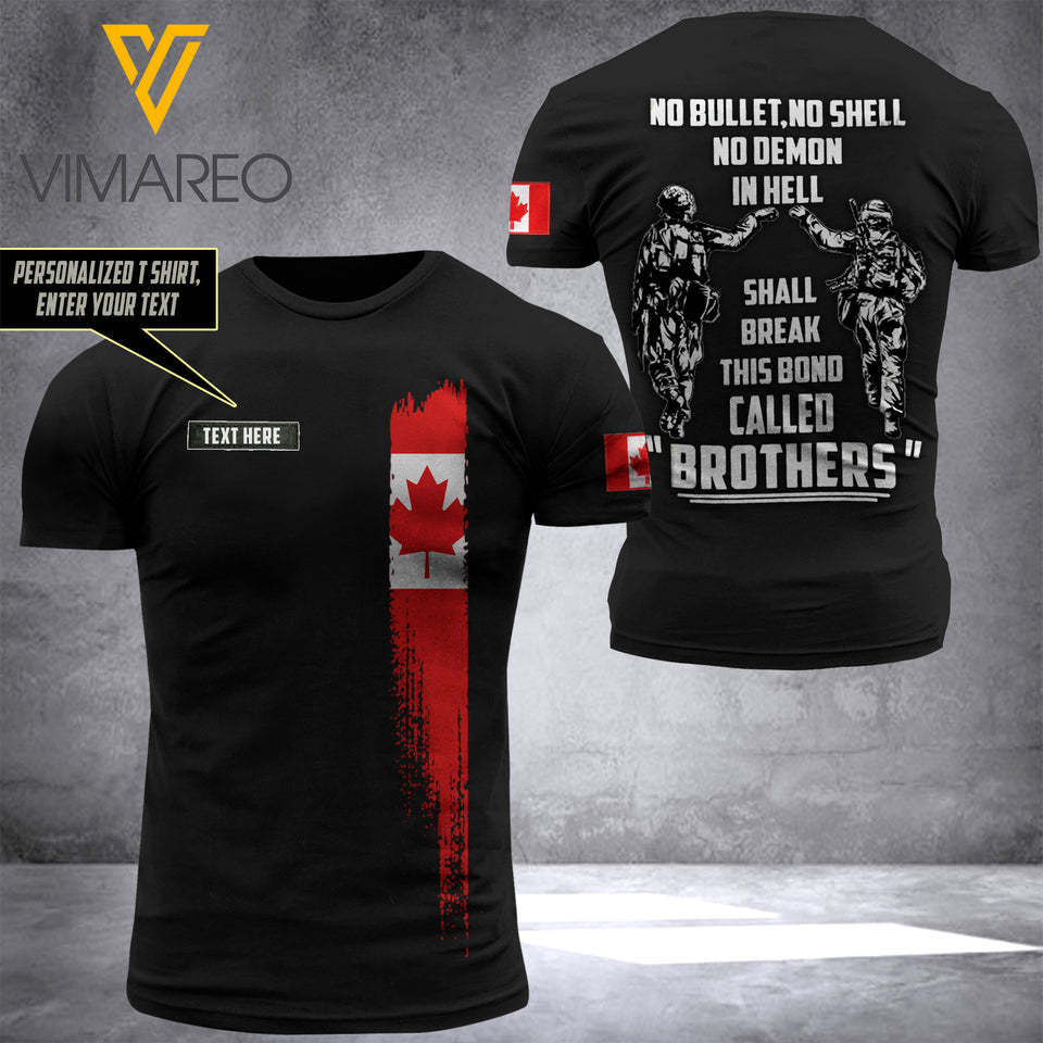 Customized Canadian Soldier 3D Printed Combat Shirt EZQ250621