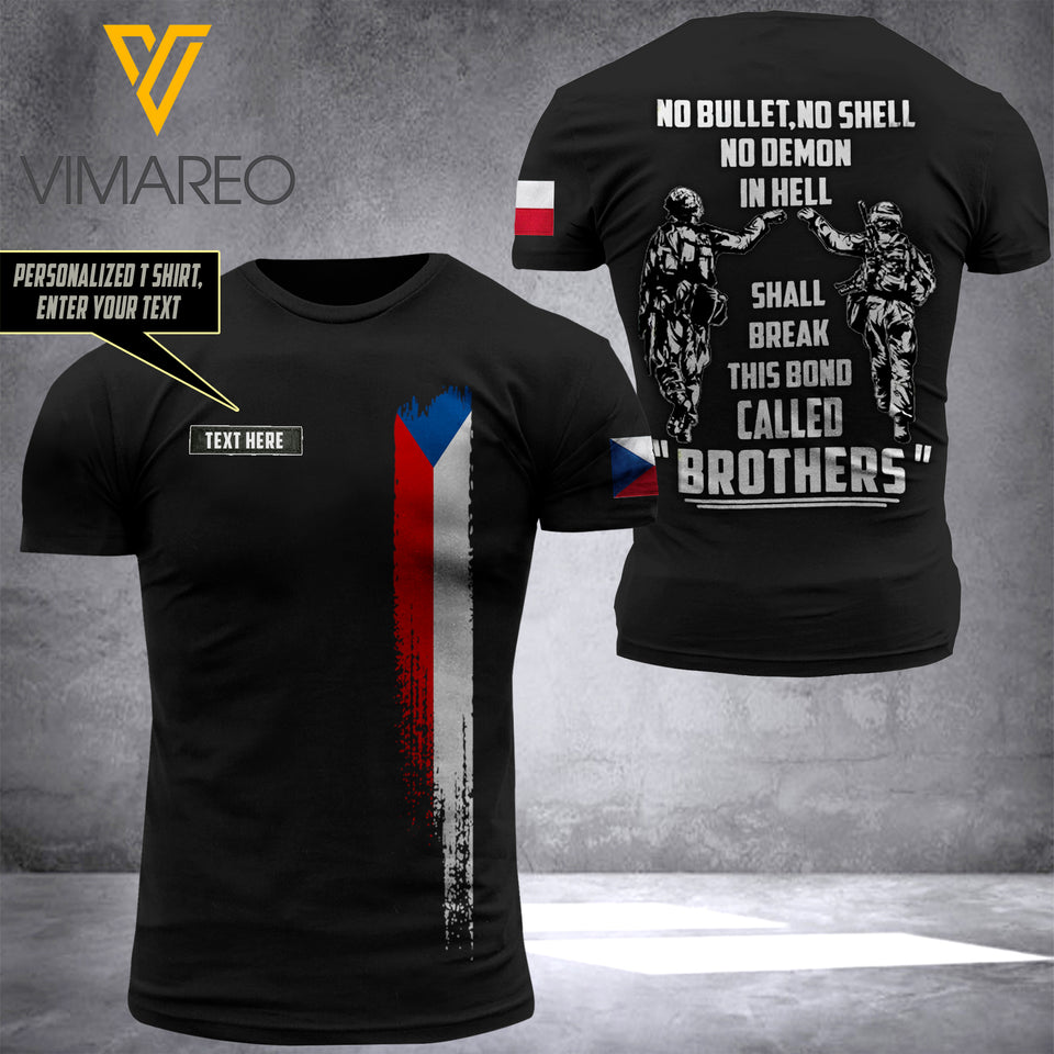 Customized Czech Soldier 3D Printed Combat Shirt EZQ230621