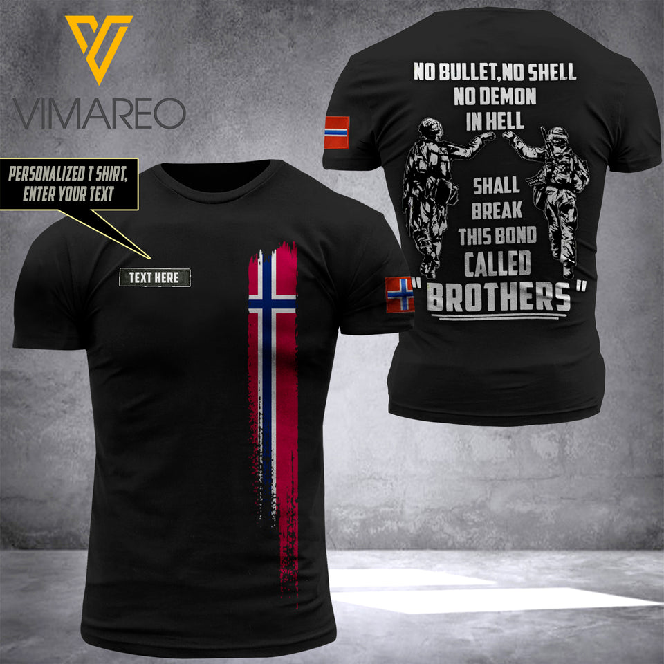 Customized Norway Soldier 3D Printed Combat Shirt EZQ250621
