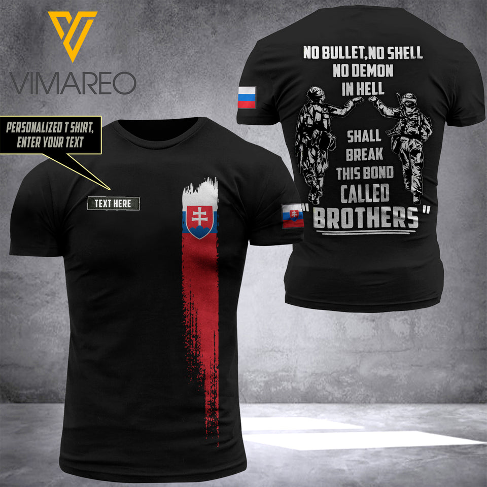 Customized Slovakia Soldier 3D Printed Combat Shirt EZQ250621