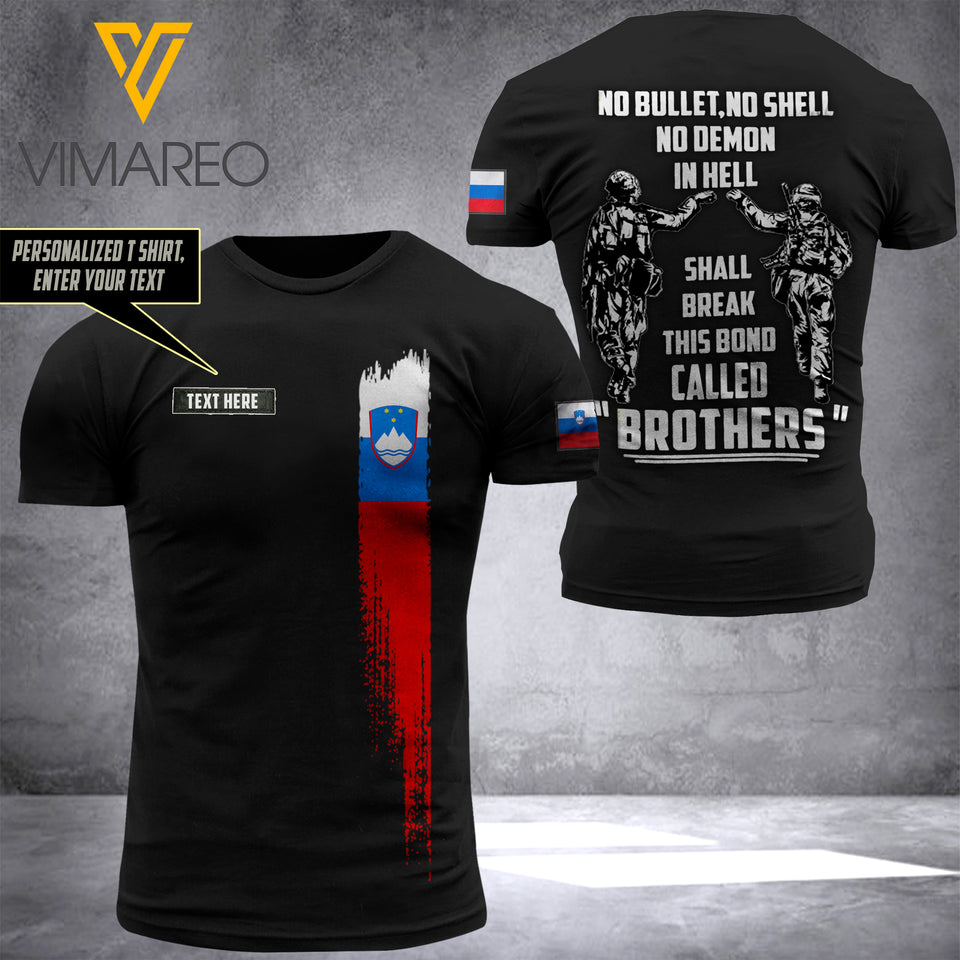 Customized Slovenia Soldier 3D Printed Combat Shirt EZQ250621