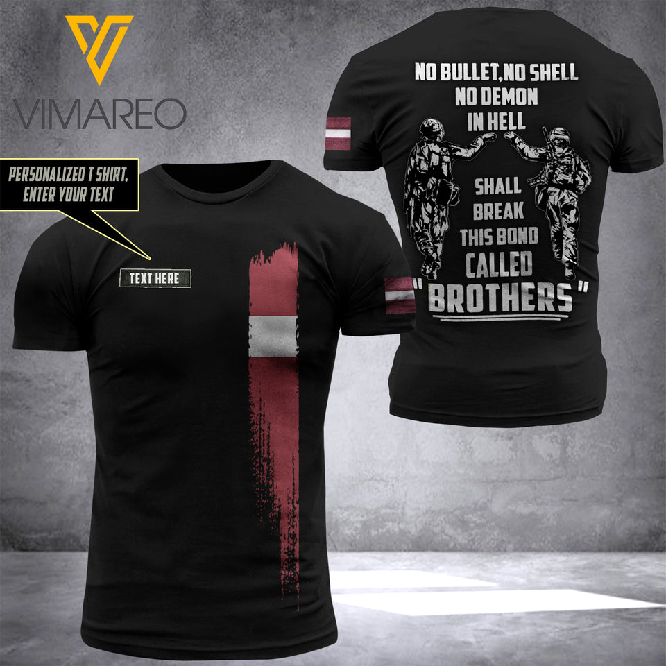 Customized Latvia Soldier 3D Printed Combat Shirt EZQ250621