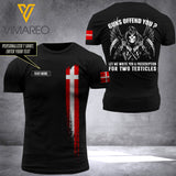 Customized Denmark Soldier 3D Printed Combat Shirt EZLN240621