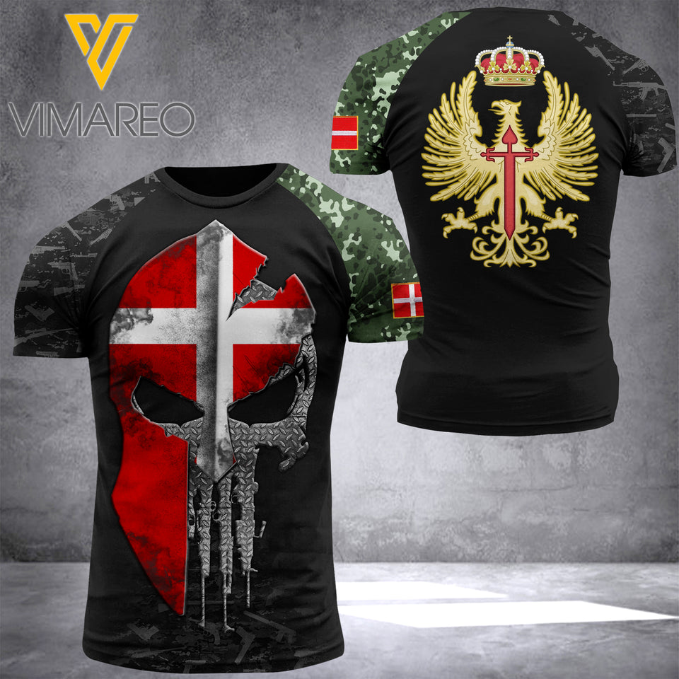 Customized Denmark Soldier 3D Printed Shirt EZQ1707