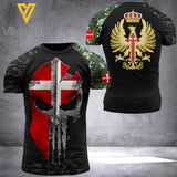 Customized Denmark Soldier 3D Printed Shirt EZQ1707