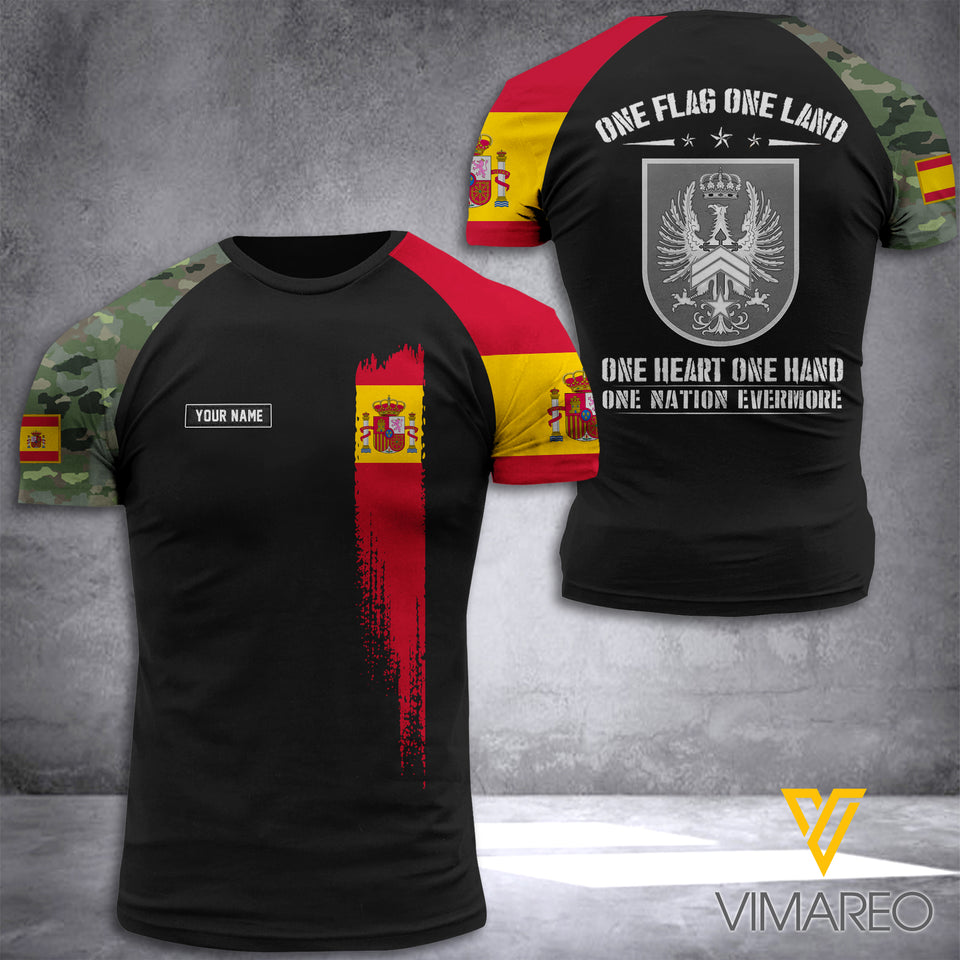 Customized Spanish Soldier 3D Printed Combat Shirt EZQ1507