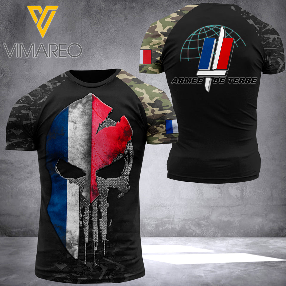 Customized French Soldier 3D Printed Shirt EZQ1707