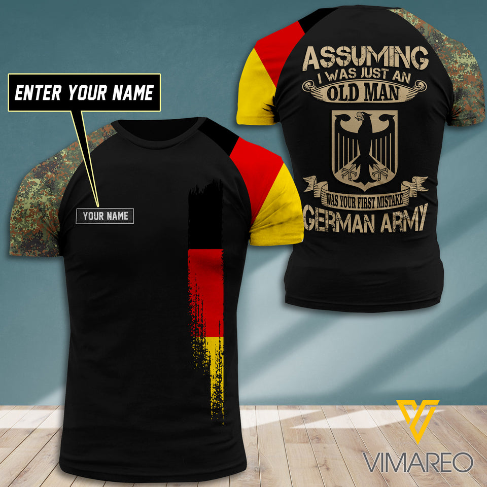 Customized German Soldier 3D Printed Shirt EZLN0707