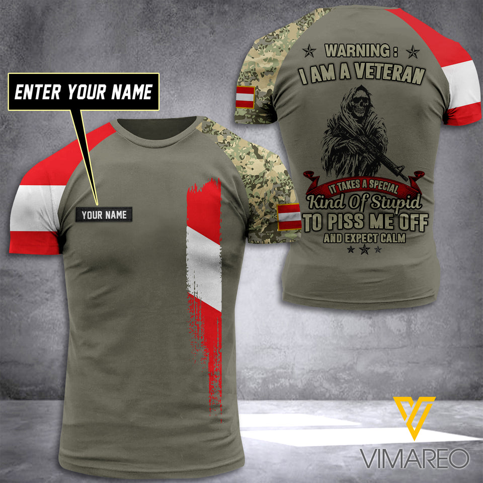 Customized Austrian Soldier Combat 3D Printed Shirt EZLN310521