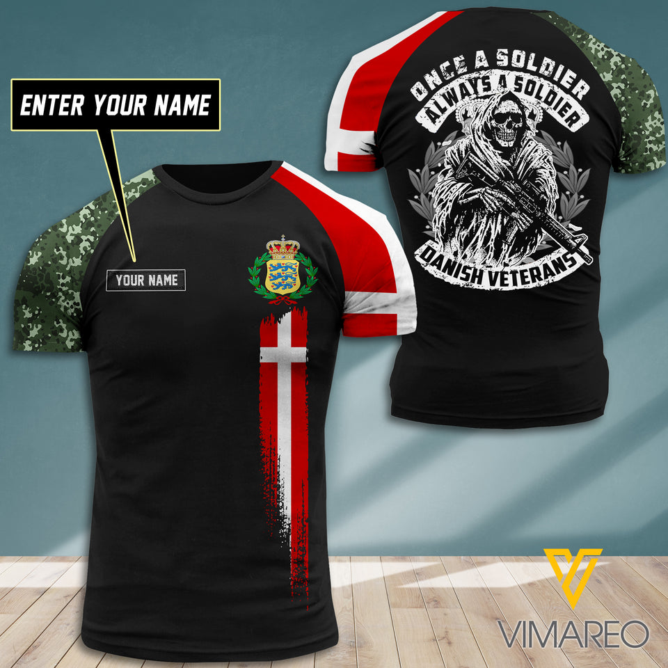 Customized Denmark Soldier 3D Printed Combat Shirt EZQ0607