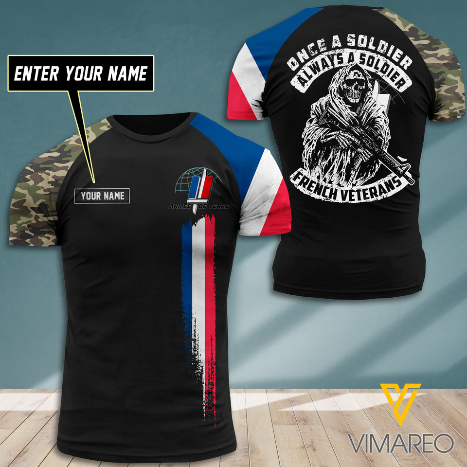 Customized French Soldier 3D Printed Combat Shirt EZQ0607
