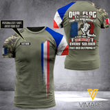 Customized French Soldier 3D Printed Combat Shirt EZHQ1405