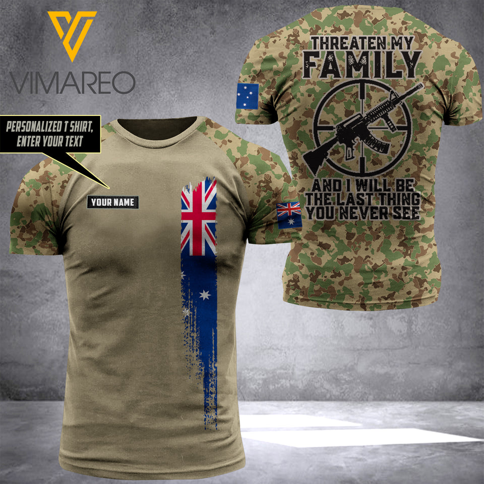 Customized Australian Soldier 3D Printed Combat Shirt EZHQ144