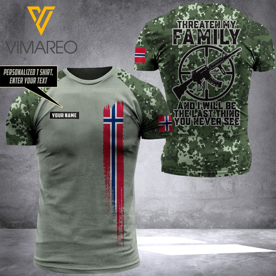 Customized Denmark Soldier 3D Printed Combat Shirt EZHQ144
