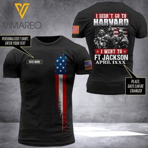 PHN PERSONALIZED Ft jackson TSHIRT 3D PRINTED APR-LN15