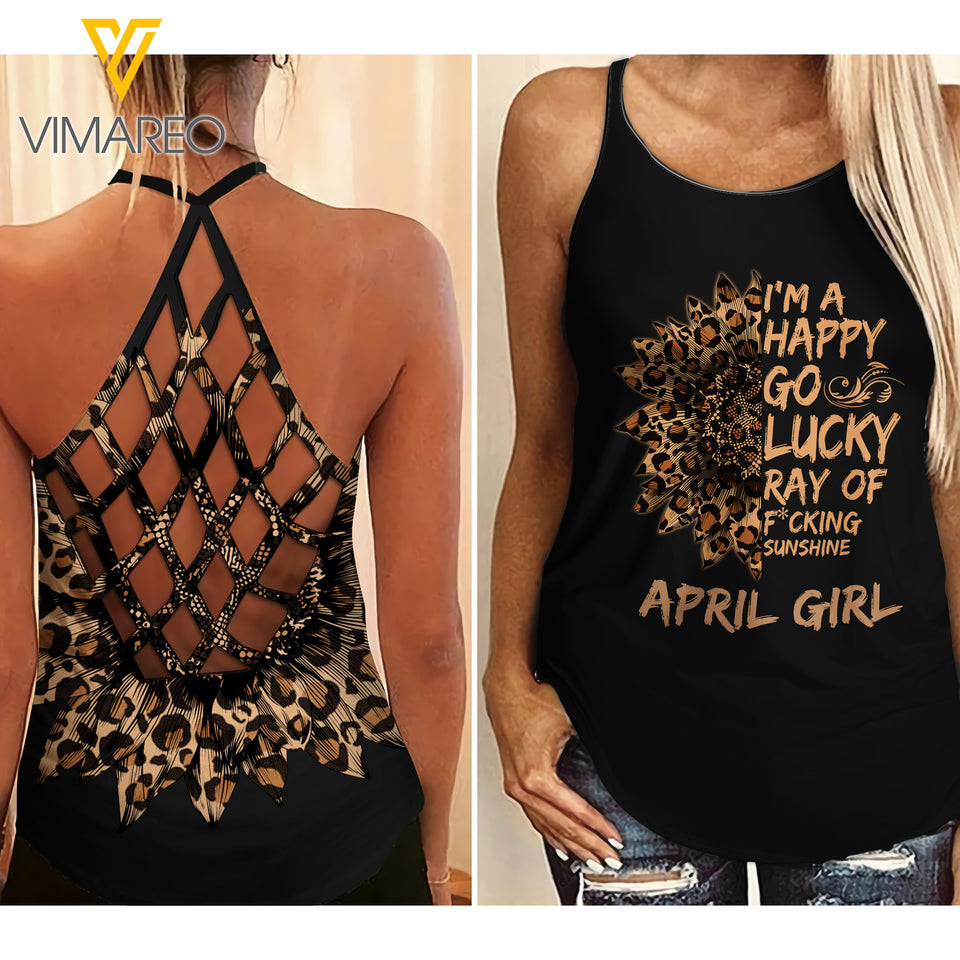 April Girl lucky Criss-Cross Open Back Camisole Tank Top 2 style ZT1403