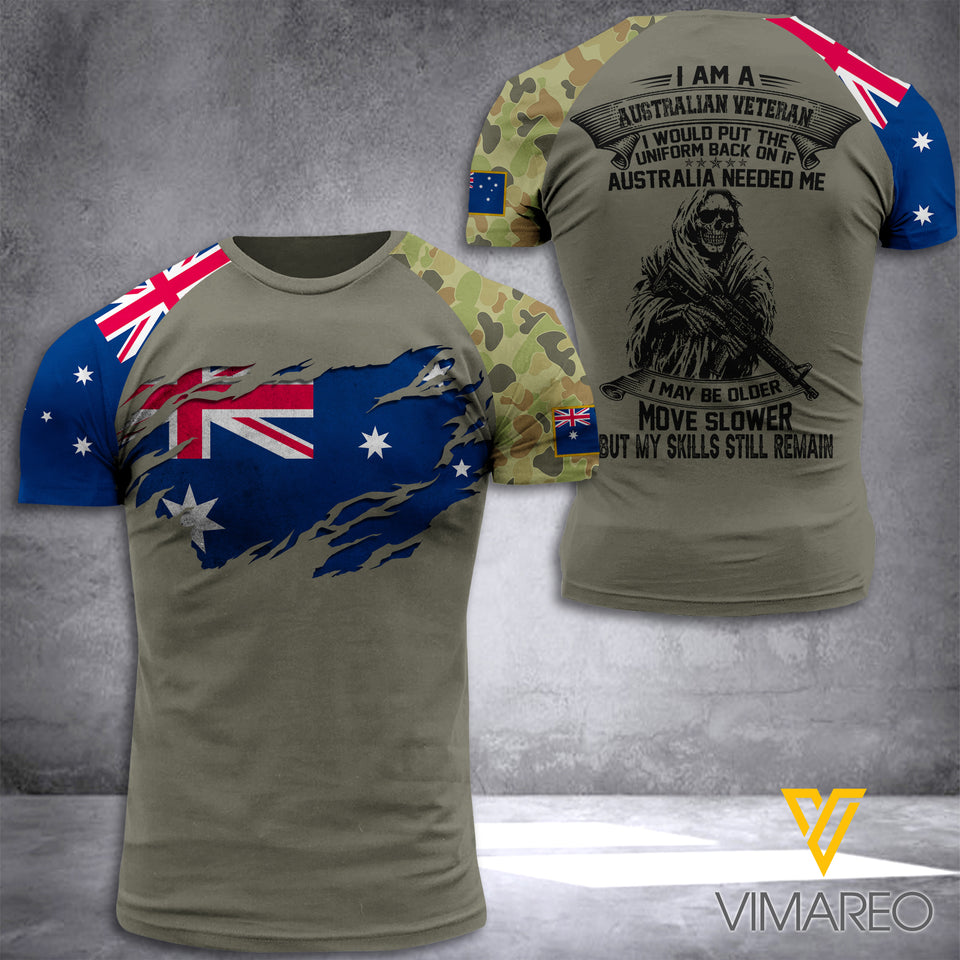 Customized Australia Soldier Broken 3D Printed Shirt/Hoodie ZT064
