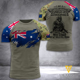 Customized Australia Soldier Broken 3D Printed Shirt/Hoodie ZT064