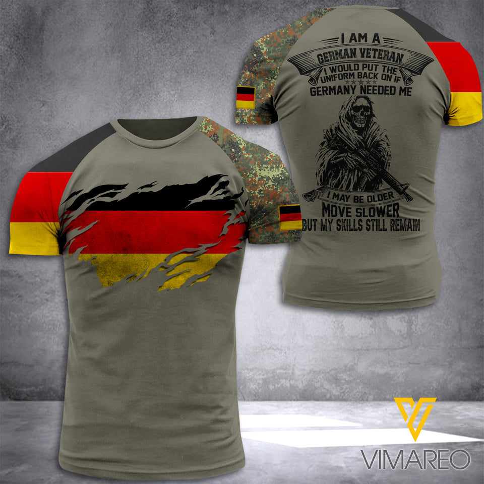 Customized German Soldier Broken 3D Printed Shirt/Hoodie ZT064