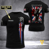 Customized British Worrior 3D Printed Combat Shirt EZQ0406