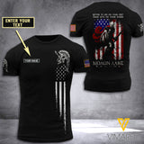 Customized US Worrior 3D Printed Combat Shirt EZQ0406