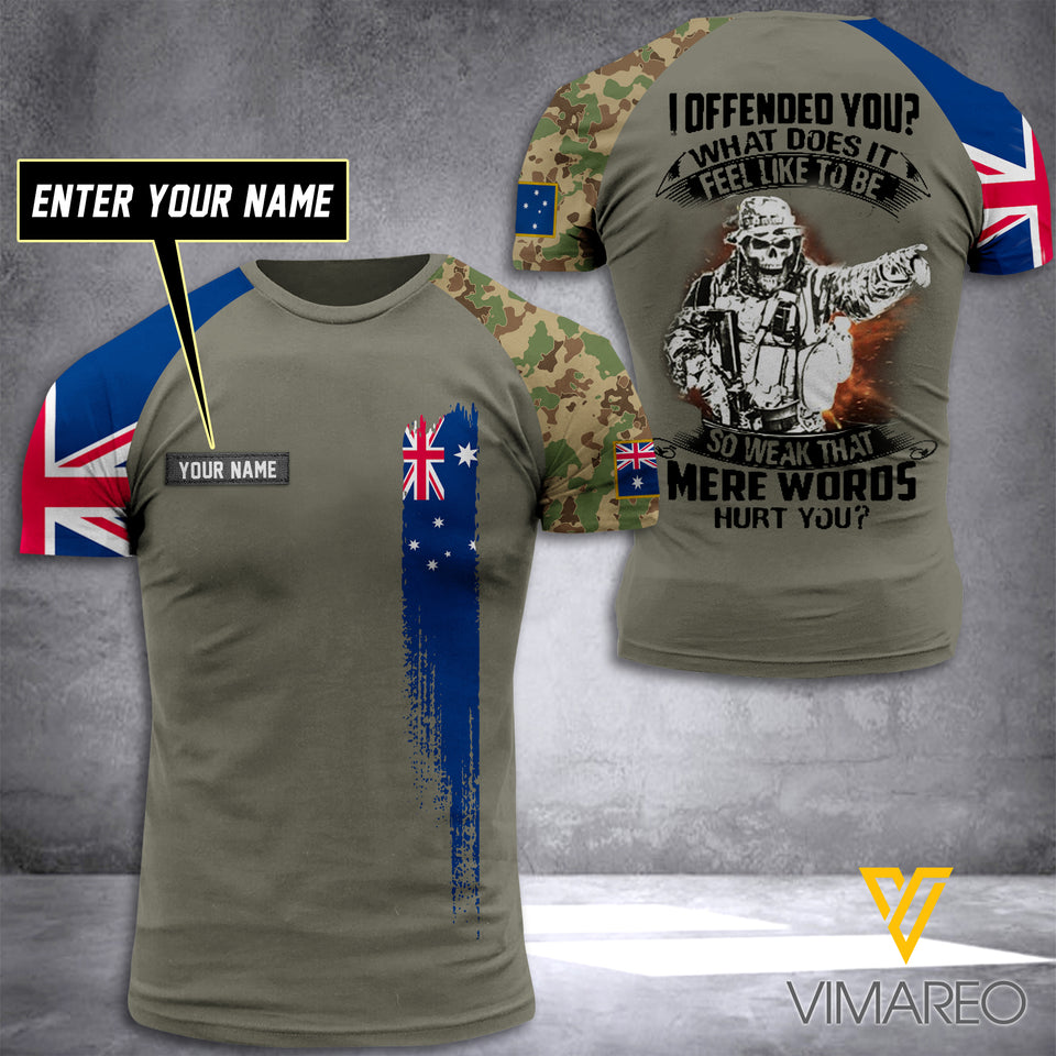 Customized Australian Soldier 3D Printed Combat Shirt EZQ140621