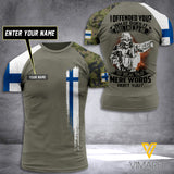 Customized Finland Soldier 3D Printed Combat Shirt EZQ140621
