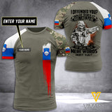 Customized Slovenia Soldier 3D Printed Combat Shirt EZQ150621