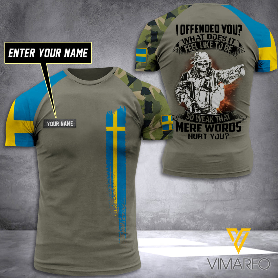 Customized Swedish Soldier 3D Printed Combat Shirt EZQ110621