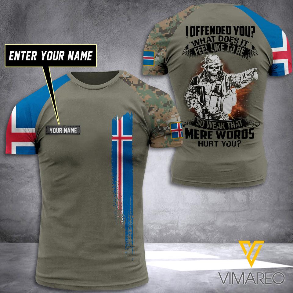 Customized Iceland Soldier 3D Printed Combat Shirt EZQ150621
