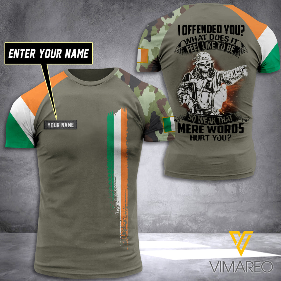 Customized Ireland Soldier 3D Printed Combat Shirt EZQ140621