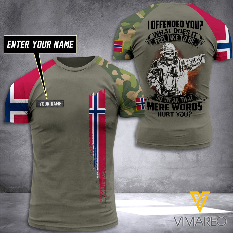 Customized Norway Soldier 3D Printed Combat Shirt EZQ150621