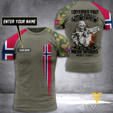 Customized Norway Soldier 3D Printed Combat Shirt EZQ150621