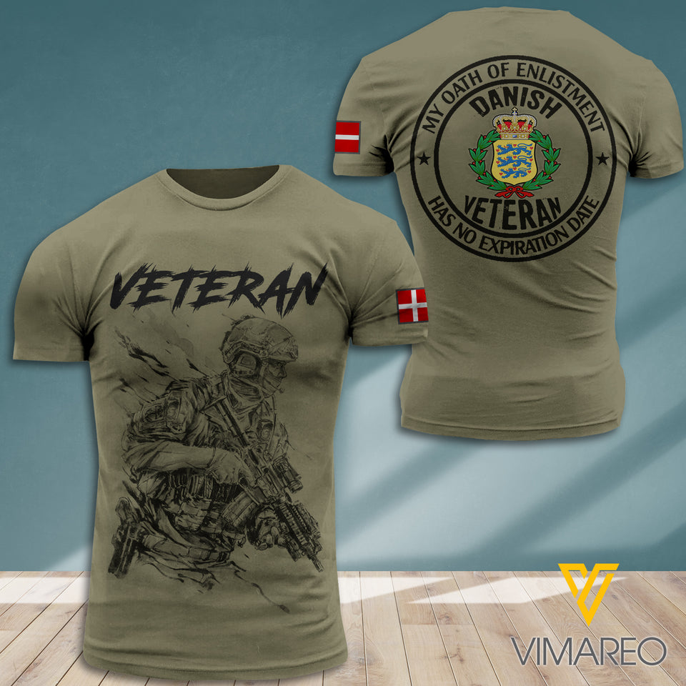 Denmark Soldier 3D Printed Combat Shirt EZQ240721