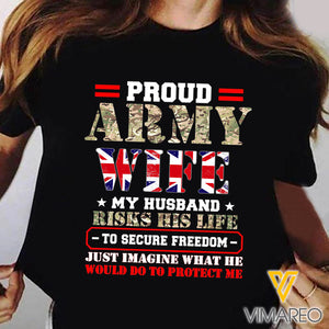 Proud British Soldier Wife Tshirt EZQ160621