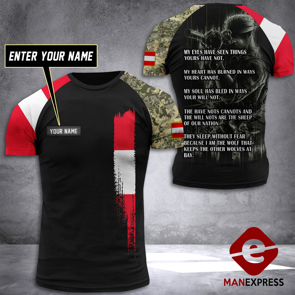 Customized Austrian Soldier Combat 3D Printed Shirt EZQ310521