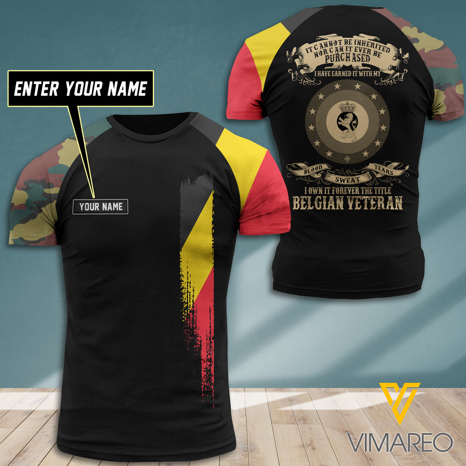 Customized Belgian Soldier 3D Printed Shirt EZT0407